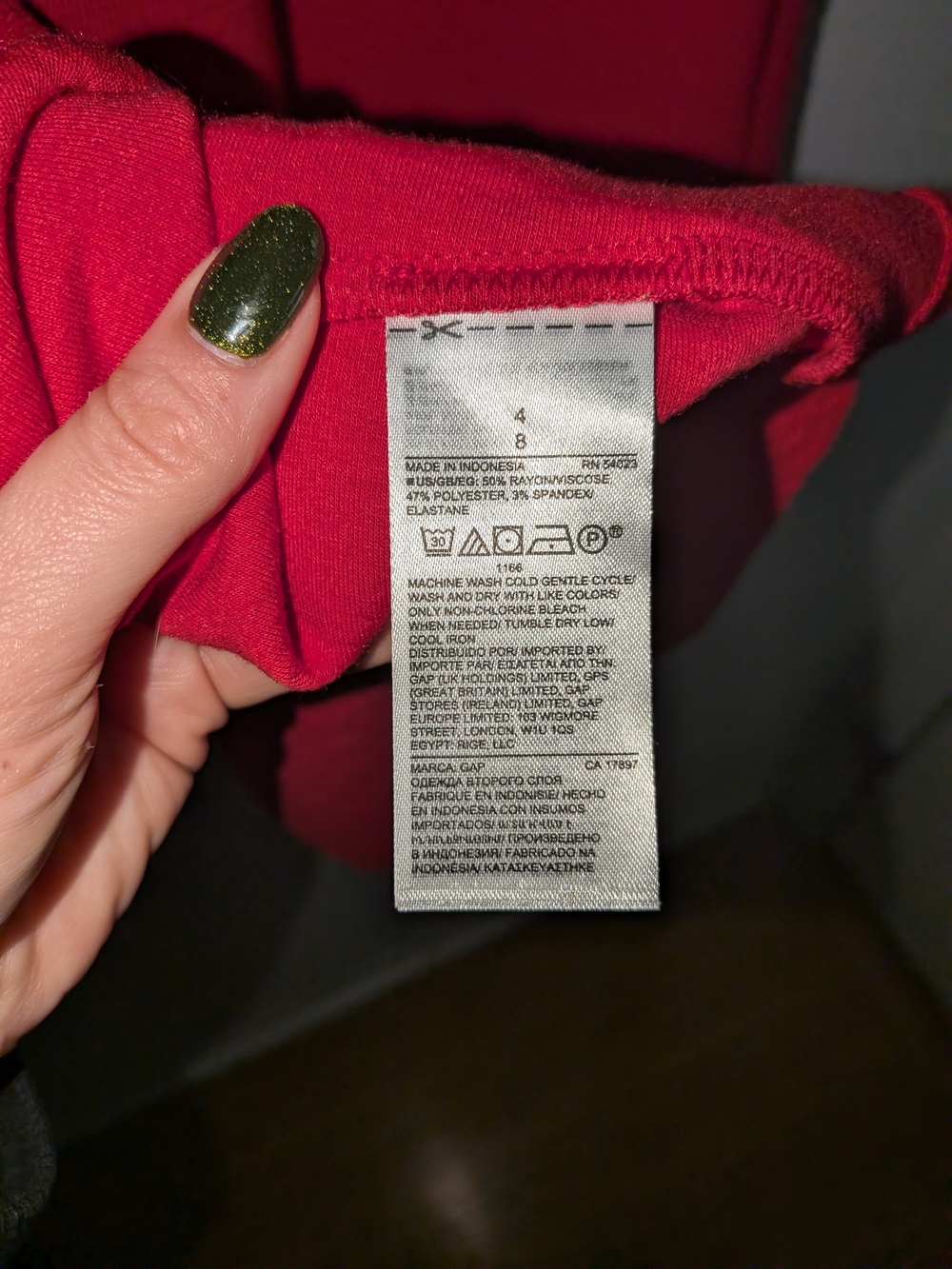 GAP Fitted Square-Neck Pink Midi Dress - Picture 5 of 5
